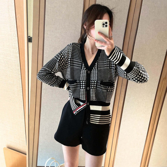 THOM Houndstooth sweater short coat THOM TREND