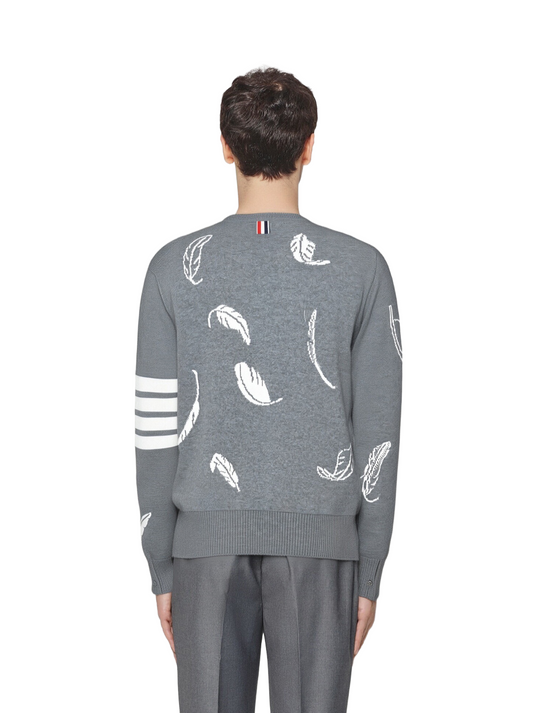 2025SS Feather intarsia sweater THOM TREND