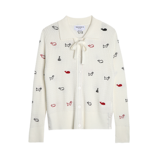 2025SS Animal Embroidery Lace-Up Thin Jacket THOM TREND