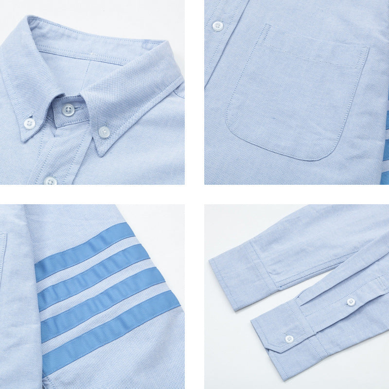 Double Sleeve Patches Contrast Shirt(副本) THOM TREND