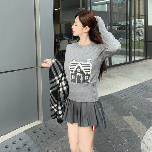 Thom Browne Christmas House Knitted Sweater