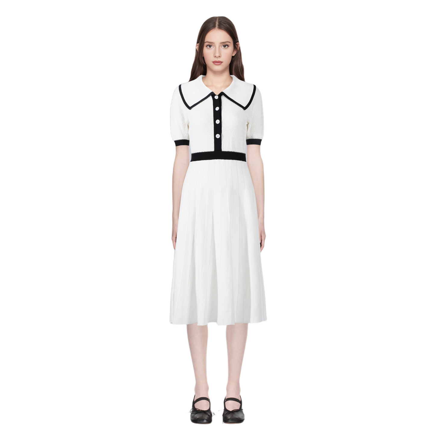 Ladies sleeveless lapel dress(副本) THOM TREND