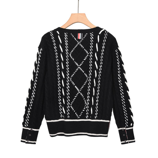 2025SS V-neck wool coat THOM TREND