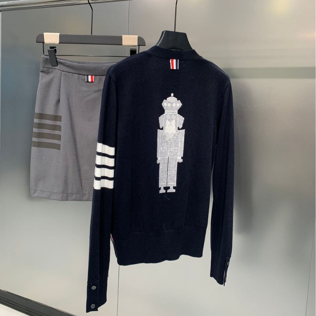 Thom Browne V-neck knitted cardigan
