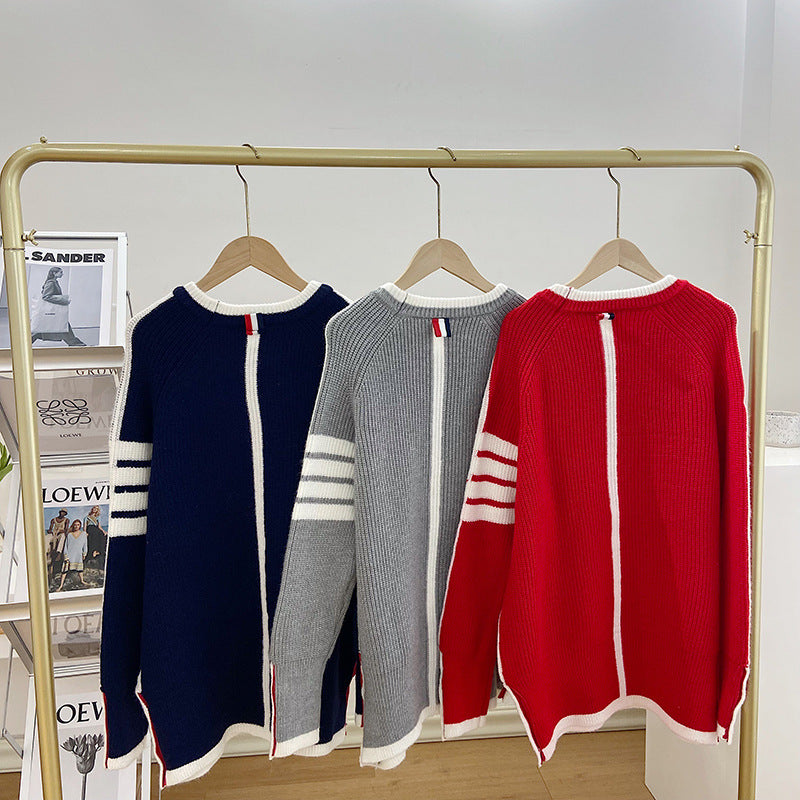 Four-bar crewneck sweatshirt(复制) THOM TREND