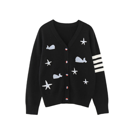 Thom Browne Women's V-neck cardigan