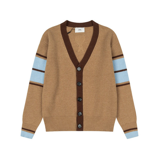 AMI PARIS Classic V-Neck Knit Sweater