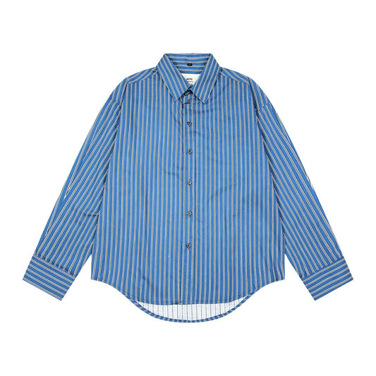 AMI PARIS Unisex Long-Sleeve Striped T-Shirt