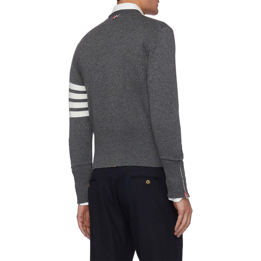 Thom Browne Classic Four-Bar Stripe Cardigan Sweater