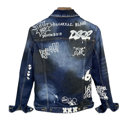 DSQ2 2025 Distressed Denim Jacket