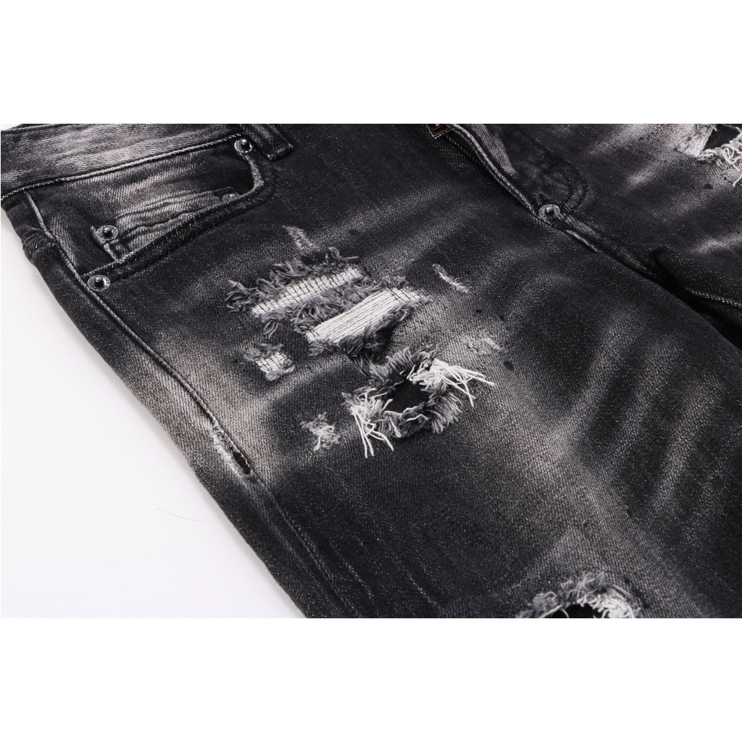 New-DSQ2 Elastic washable holes Jeans