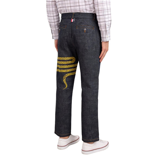2025SS snake embroidered jeans