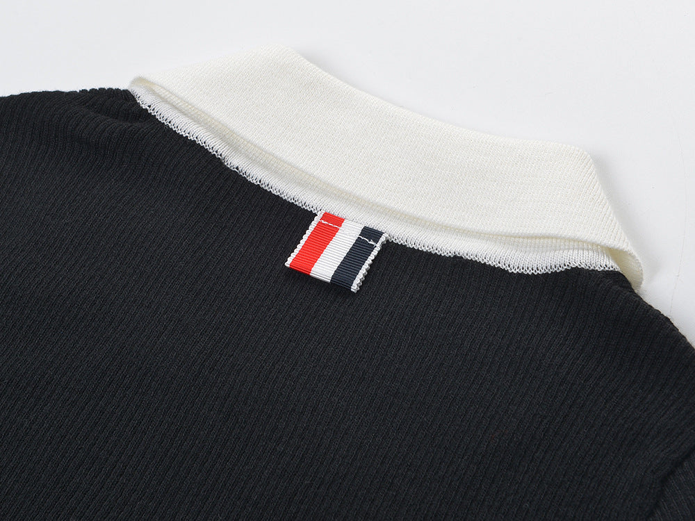 Thom Browne Women's Contrast Lapel Cardigan