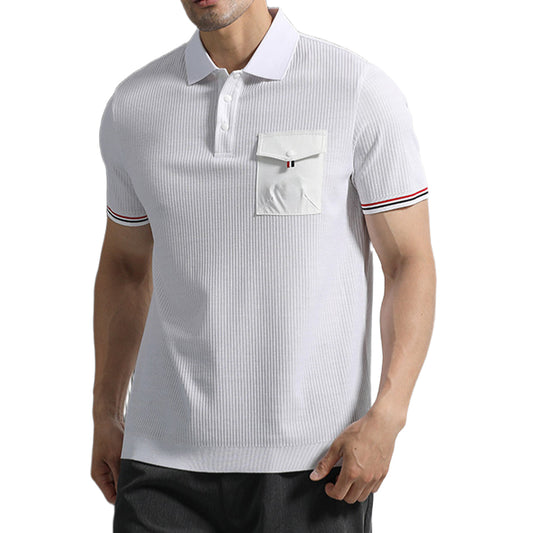 Thom Browne 2025SS Knitted Polo T-shirt
