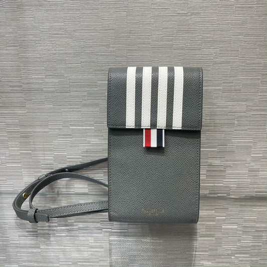 Dark Grey Striped Phone Bag THOM TREND