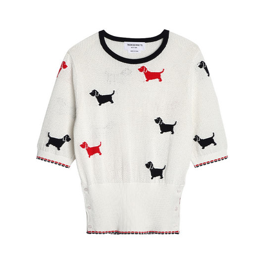 Crew neck hollow pullover sweater(副本) THOM TREND