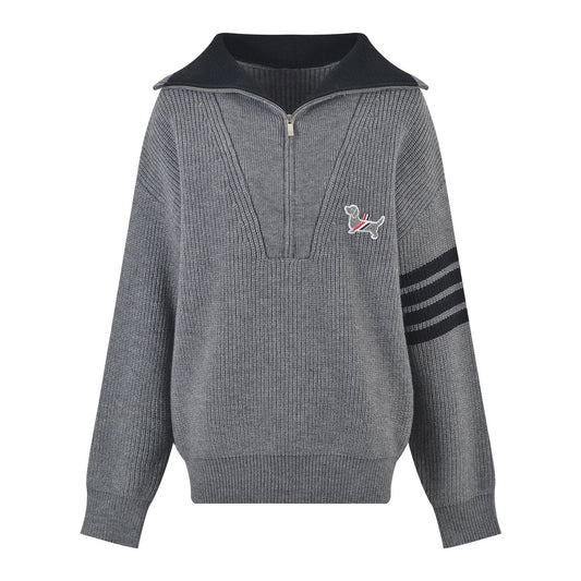 Thom Browne Puppy Collar Shawl Sweater