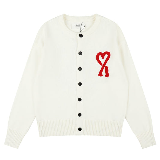 AMI PARIS Classic V-Neck Knit Sweater