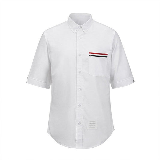 Men's white short sleeve shirt（复制） THOM TREND