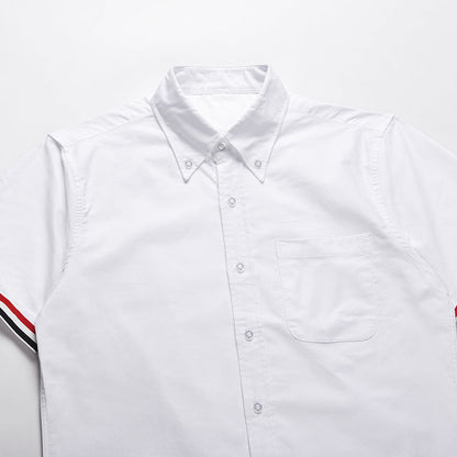 Men's zipper short sleeve shirt（复制） THOM TREND