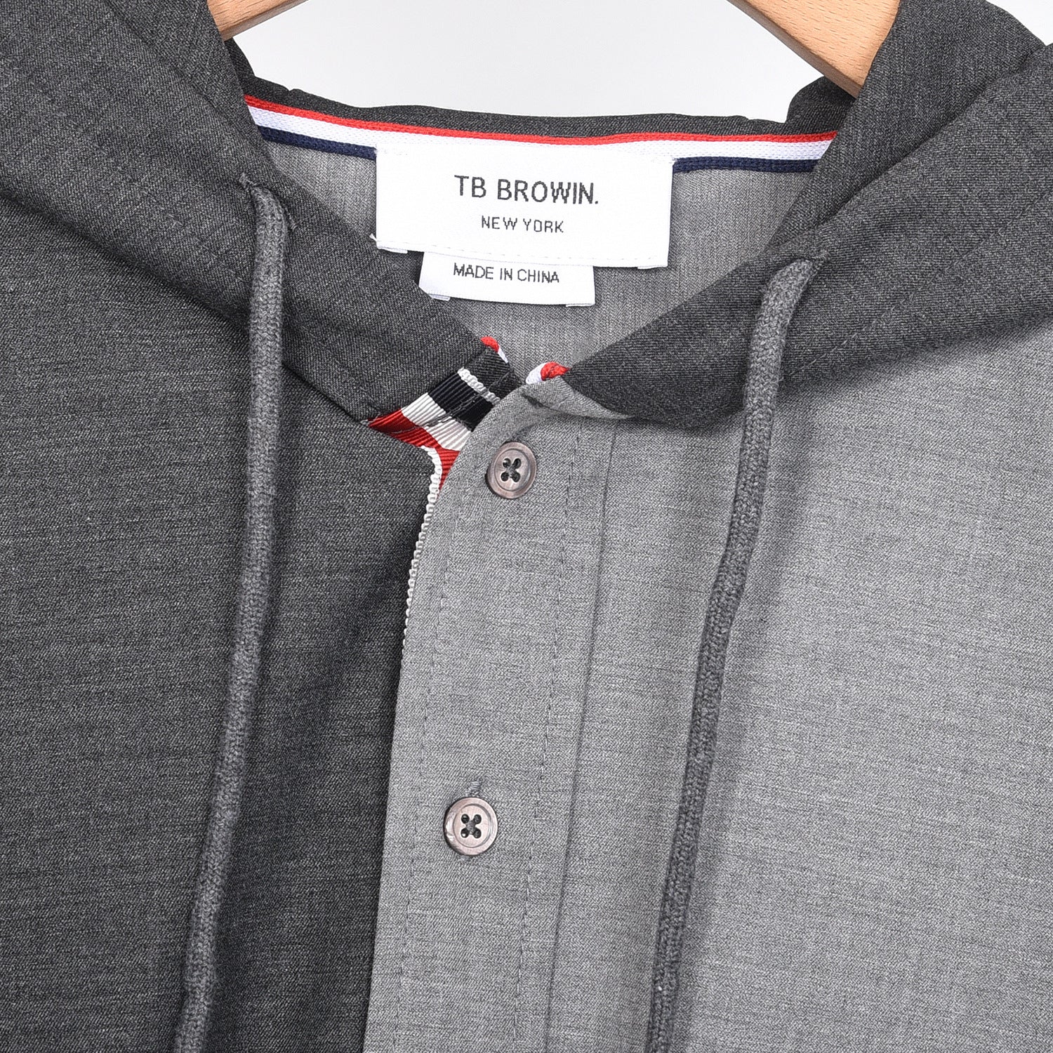 2025SS color-block hooded shirt THOM TREND