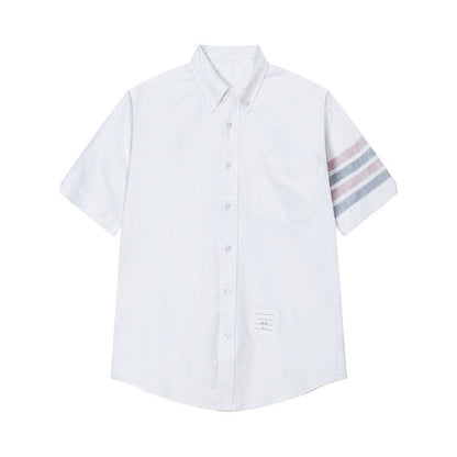 Men's striped short-sleeved shirt THOM TREND