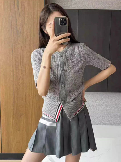 Women's hollow knit T-shirt THOM TREND