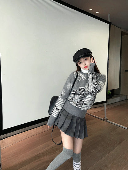 2025SS Snowflake Christmas Sweater THOM TREND