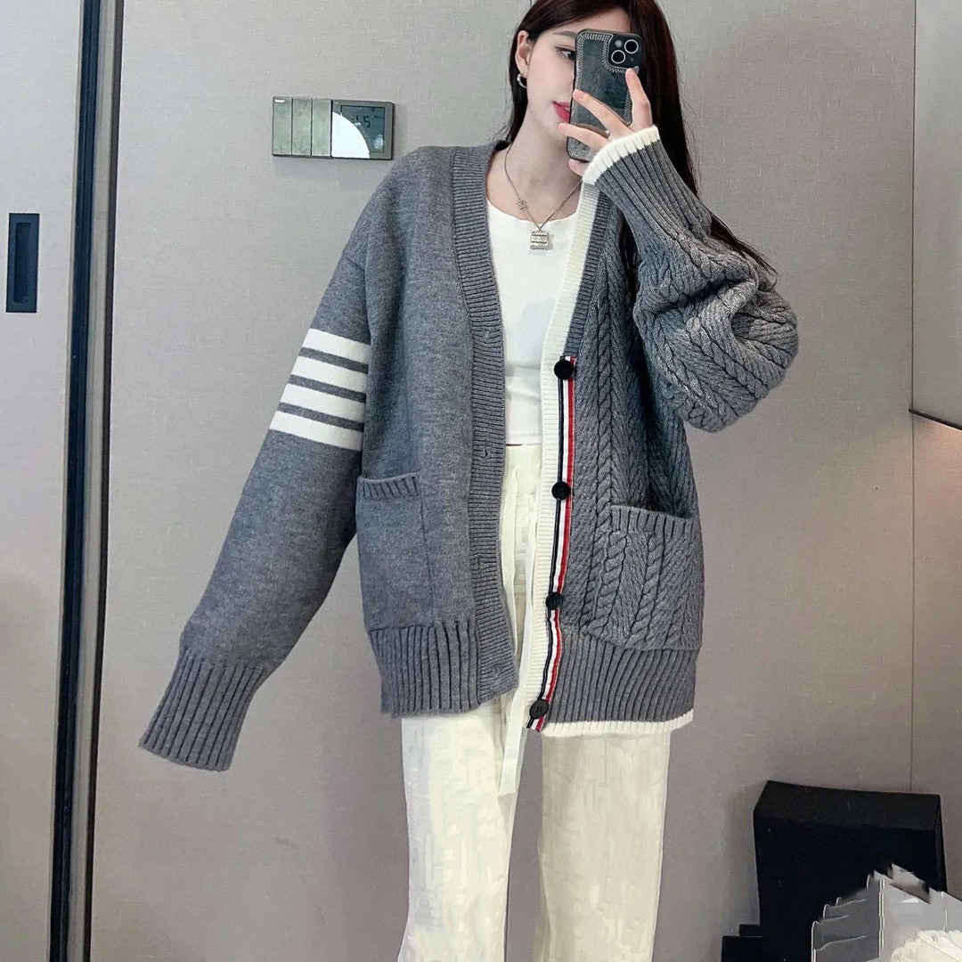2025SS  wool patchwork cardigan THOM TREND