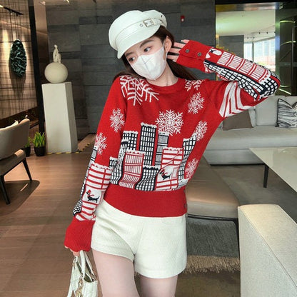 2025SS Snowflake Christmas Sweater THOM TREND