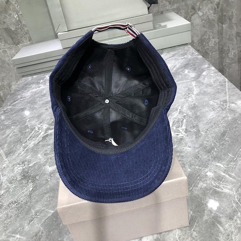 Corduroy sailboat embroidered baseball cap THOM TREND