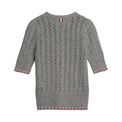 Women's hollow knit T-shirt THOM TREND