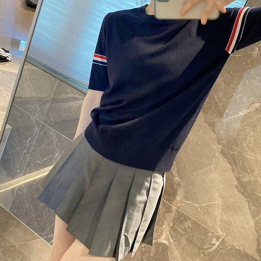 Thom Browne stripe short sleeve T-shirt