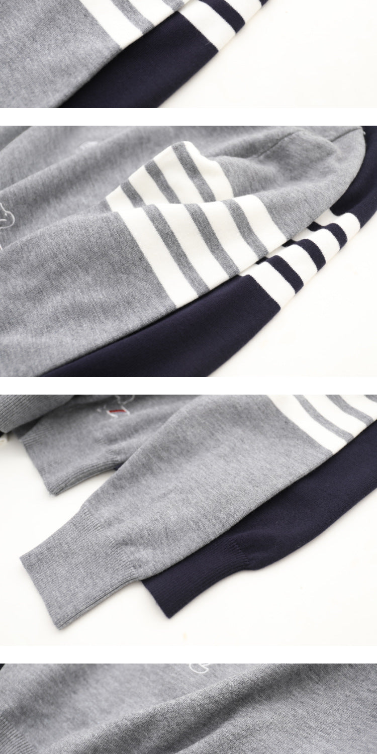 Thom Browne Color-block jacquard sweater