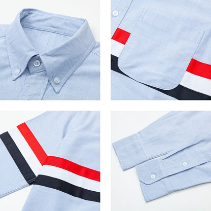 Double Sleeve Patches Contrast Shirt（副本） THOM TREND