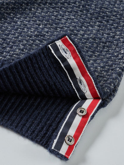 Chunky knit lapel sweater THOM TREND