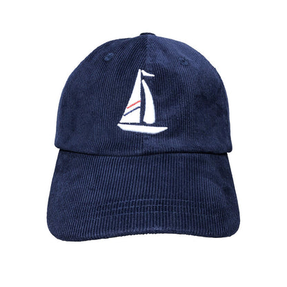 Corduroy sailboat embroidered baseball cap THOM TREND