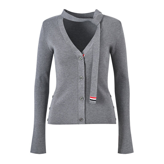 Ribbon knitted cardigan