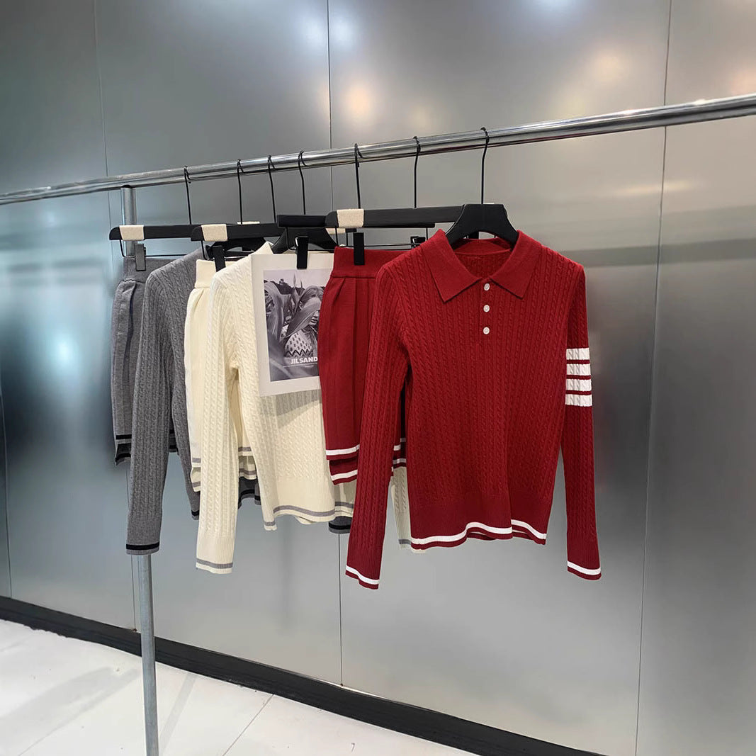 Thom Browne Preppy wool casual knit suit