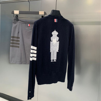 Thom Browne V-neck knitted cardigan
