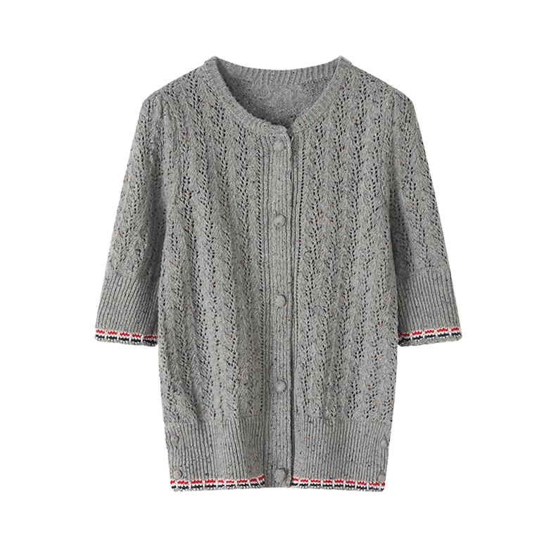 Women's hollow knit T-shirt THOM TREND