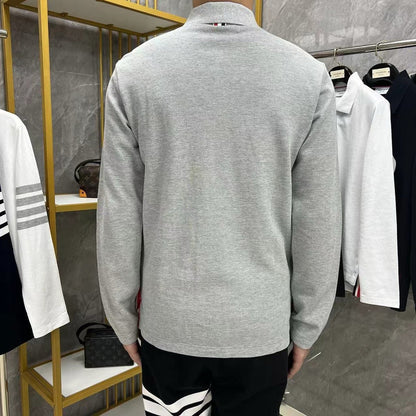 2025SS Lapel long-sleeved T-shirt THOM TREND