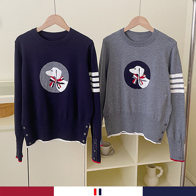 Puppy embroidered cardigan（副本） THOM TREND