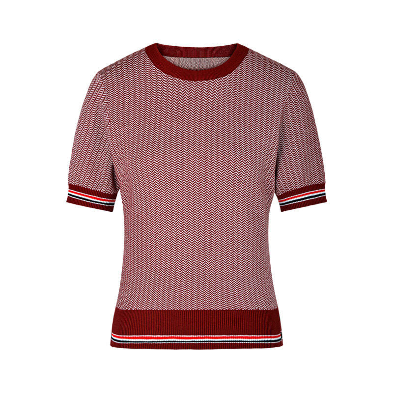 2025SS herringbone pattern T-shirt THOM TREND