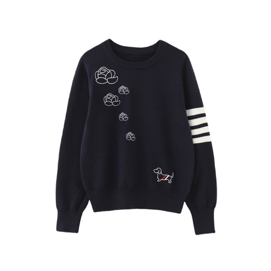 Thom Browne Color-block jacquard sweater