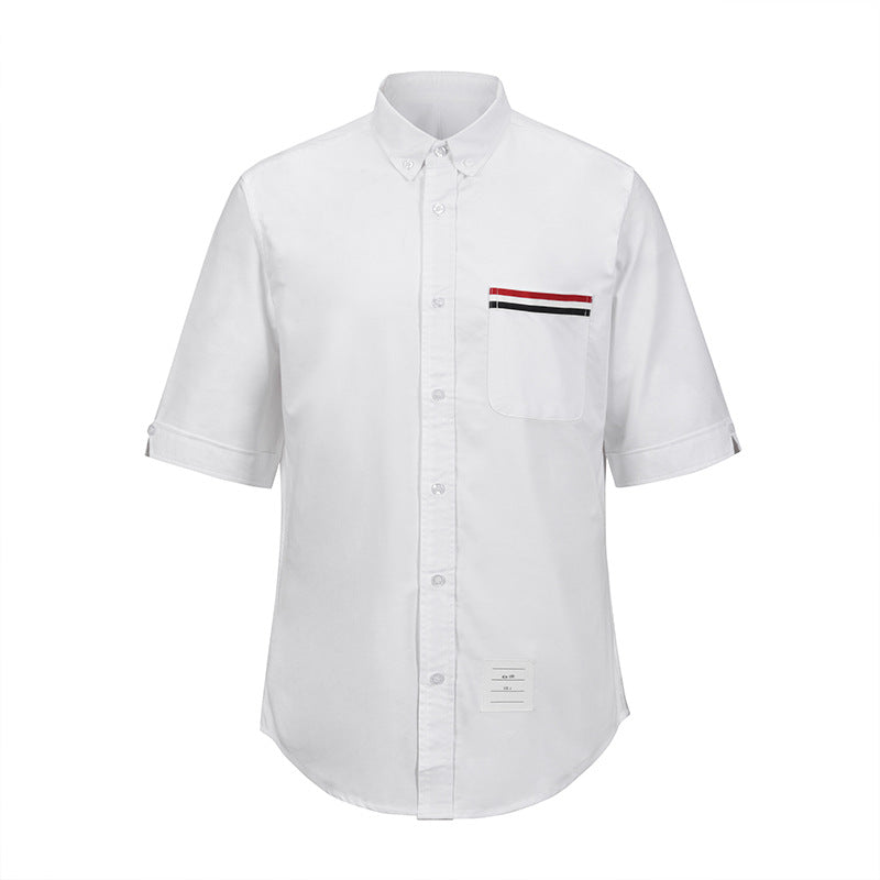 Men's white short sleeve shirt（复制） THOM TREND