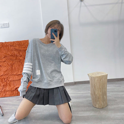 women's four stripe T-shirt sweater（复制） THOM TREND