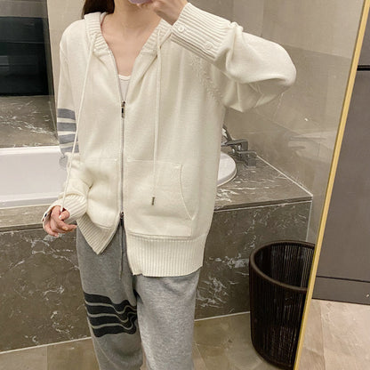 2025SS Cutout Flower Hooded Zip-Up THOM TREND