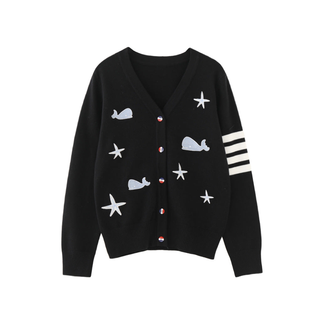 Thom Browne Women's V-neck cardigan