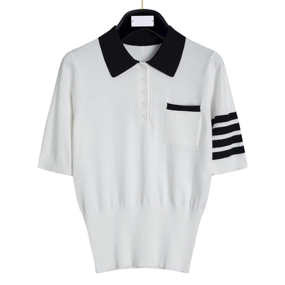 Women's back puppy polo short sleeve THOM TREND